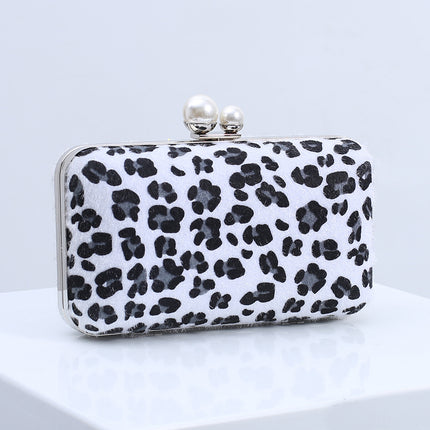 Classic Cross-Border EuropeanAmerican Leopard-Print Fashionable Shoulder Clutch Bag