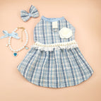 Blue Skirt Necklace Headdress / L