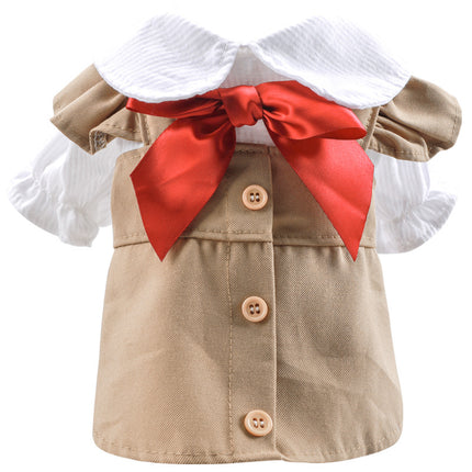 Stylish Khaki Trench Coat for Pets and Couples