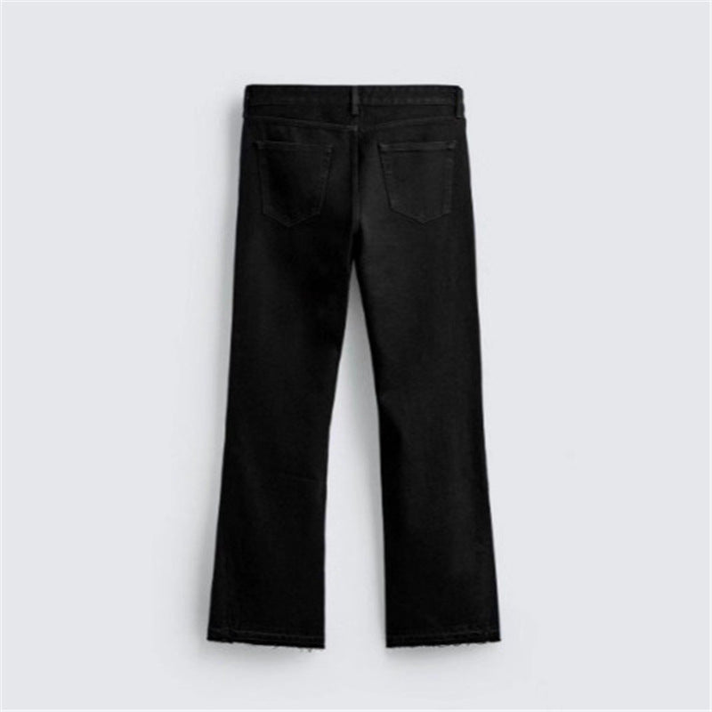 Slim-fit Washed Denim Jeans With Pocket Detailing