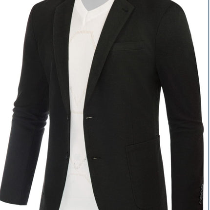 Business-Casual Printed Blazer With Double Buttons