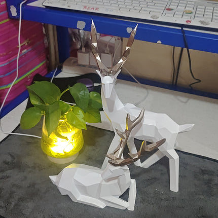 Deers Sculpture Resin Deer Statue Decoration Home Decor Statues Deer Figurines Modern Decoration Deers Table Ornament