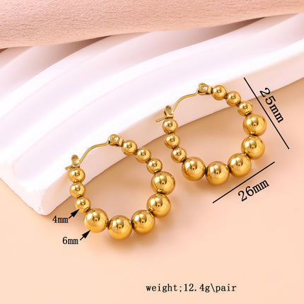 Fashionable Commuter Niche Instagram-Style Frosted Bead Earrings