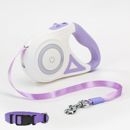 Dog Leash Retractable Leash And Dog Collar Spotlight Automatic Pet Dog Cat Traction Rope For Small Medium Dogs Pet Product