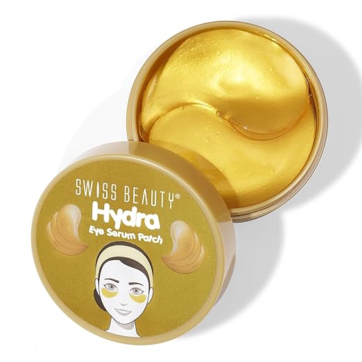 Swiss Beauty Hydra Anti Wrinkle Eye Serum Patch| Treats Dark Circles, Fine Lines And Wrinkles | Enriched With Collagen And Aloe Vera Extract | Shade -Gold, 60 Pcs