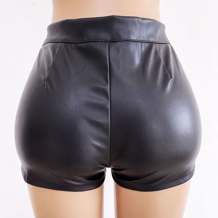 Sexy Hot Pants Ultra-short Womens Casual Leather Pants