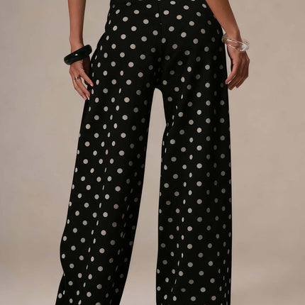 Casual Polka Dot Mid-rise Non-stretch Jeans