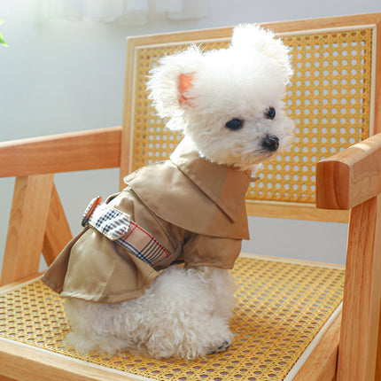 Stylish Khaki Trench Coat for Pets and Couples