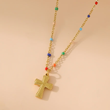 Simple Cross Necklace Womens Jewelry