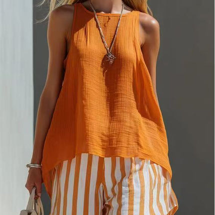 Solid Color V-Neck Long-Sleeve Shirt Womens Loose-Fitting Button-Up Top