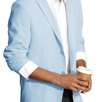 Business-Casual Printed Blazer With Double Buttons