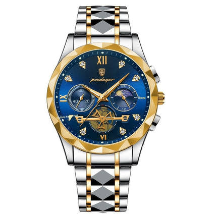 Mens Waterproof Luminous Multifunctional Fashion Watch