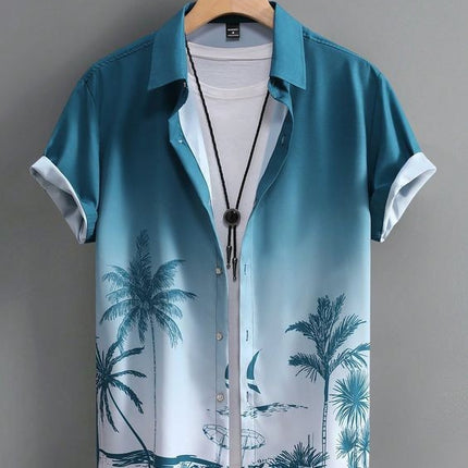 Men's Shirt Hot Sale In Hot-selling Floral-print Hawaiian Beach Degrees